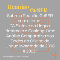 GeSER realizou mais uma Reunião com apresentação de Pesquisa de TCC