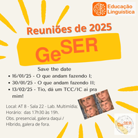 Reuniões do GeSER 2025 – Save the date